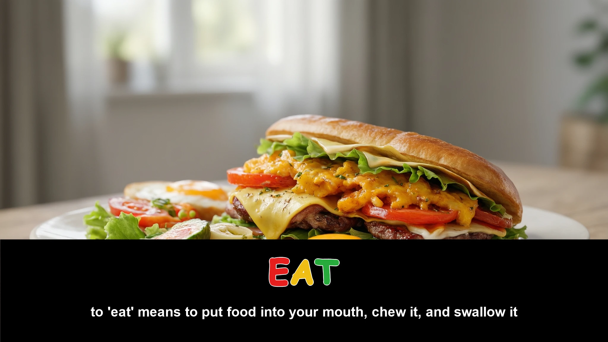 English Illustration for eat